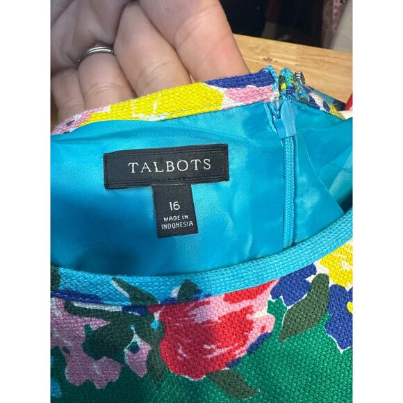 Talbots Cotton Lined Dress Size 16 - Picture 3 of 4